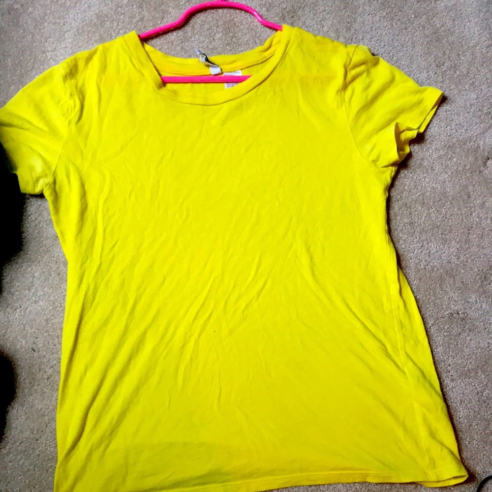 Casual Plain Yellow Shirt
